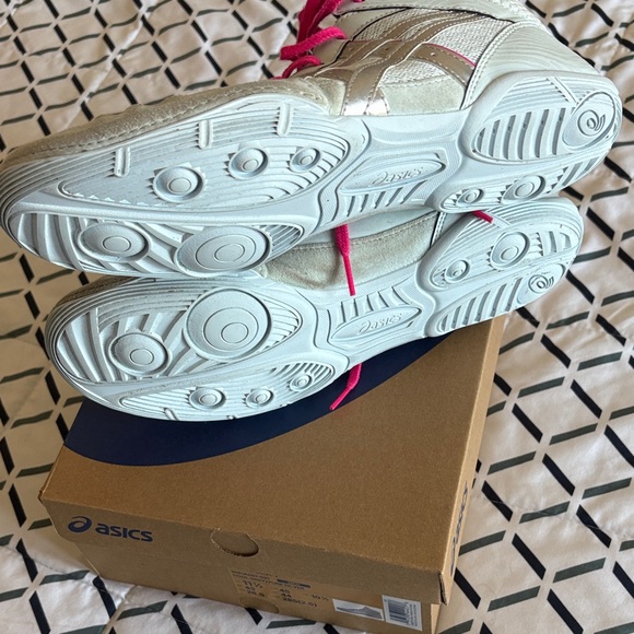 ASICS matflex 7 wrestling shoes cool grey/silver/pink - Picture 5 of 7